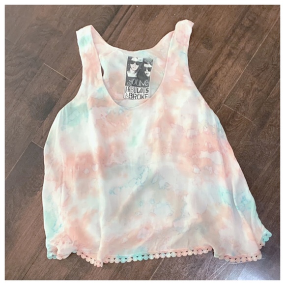 Young Fabulous &  Broke Tie Dye Tank S Blouse - Picture 5 of 5